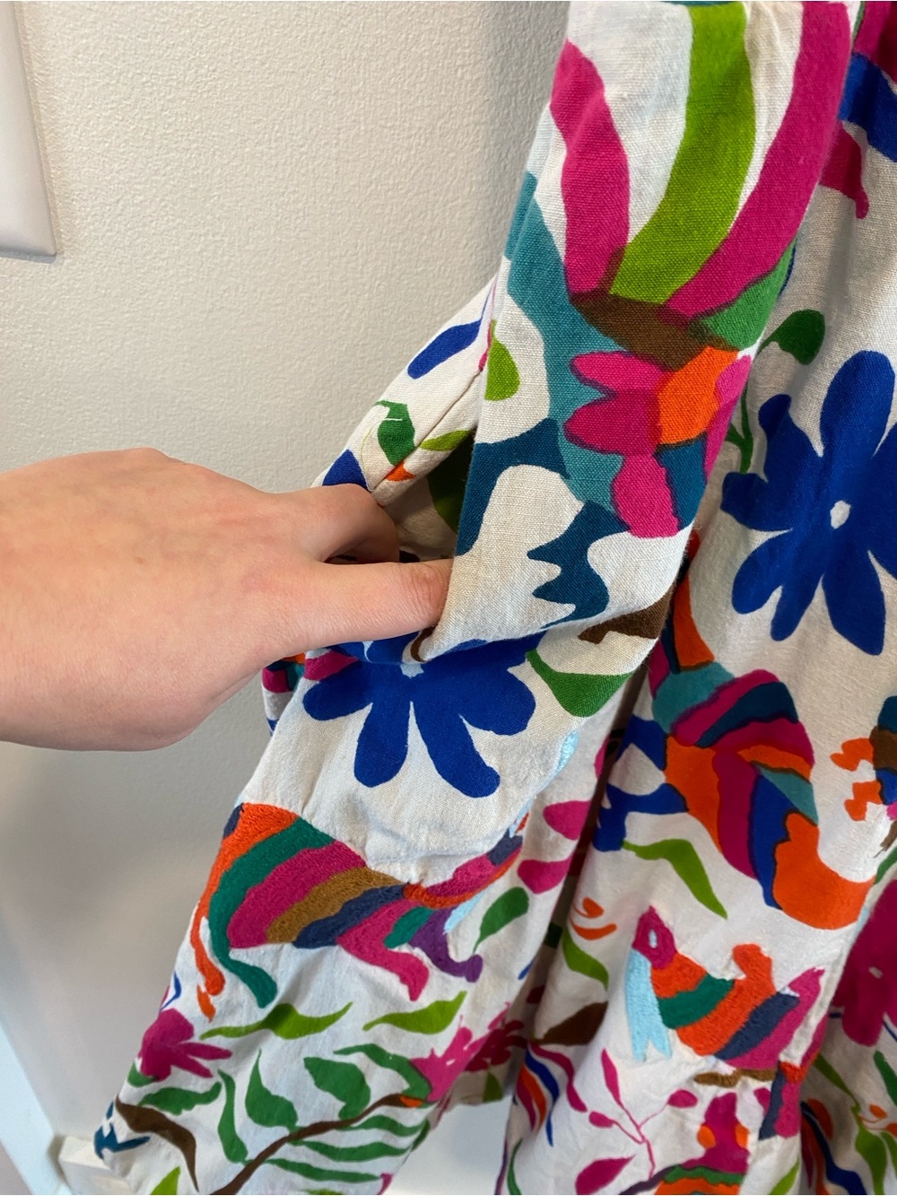 Anthropologie Vanessa Virginia folk art dress embrodiered animals womens size 10 - Picture 5 of 13
